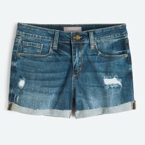 Just USA Dark Blue Distressed Jean Shorts